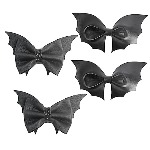 Beavorty 4 Stück Fledermausflügel Haarspange Halloween-fledermaus-haarspangen Haarspangen Mit Halloween-fledermausschleife Halloween-haar-accessoire Stoff Mädchen Fräulein von Beavorty