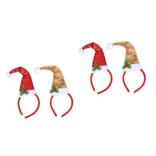 Beavorty 4 Stück Haarschmuck Modische Stirnbänder Weihnachtsstirnbänder Weihnachtliches Kostümzubehör Weihnachtsmütze Stirnband Weihnachtskopfschmuck Kopfbedeckung Blitz Kind von Beavorty