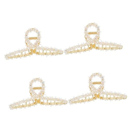 Beavorty 4 Stück Haarnadel-Haarspangen Für Dickes Haar Strass-Haarspangen Haarbacken-Clip Haarfang Haarspange Französische Haar-Accessoires Für Frauen Krallenklammern Für Dickes von Beavorty