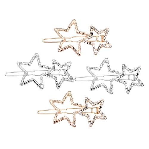 Beavorty Haarspangen in Sternform 4 Stück Strass-haarspangen Für Frauen Und Mädchen Für Den Alltag Und Besondere Anlässe von Beavorty