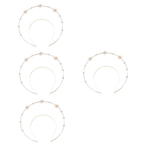 Beavorty 4 Stück Halo-Stirnband Unserer Lieben Frau Stirnbandverzierung Hochzeit für die Braut weihnachts haarreif haarband weihnachten Tiara Heiligenschein Party-Stirnband Party-Haarstütze von Beavorty