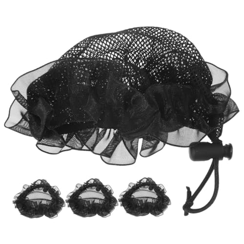 Beavorty Haarnetz Mit Weicher Netzblume 4-teiliger Dutt-maker Für Mädchen Tanz-performance-accessoire von Beavorty