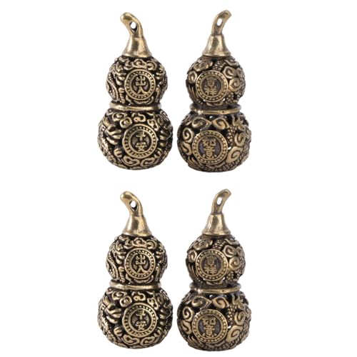 Beavorty 4 Stück Kreative Messing Schlüsselanhänger Gourd Design Dekorative Anhänger für Schlüsselbund und Taschen Zubehör von Beavorty