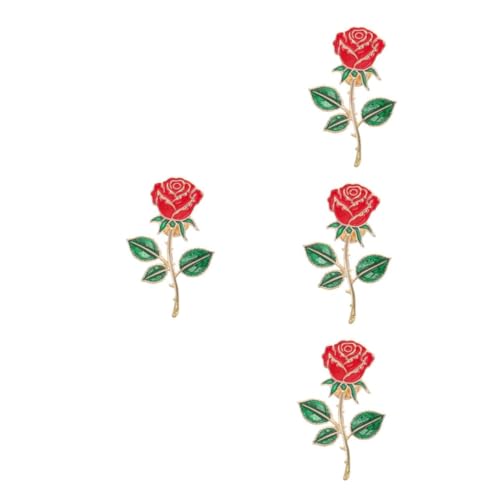 Beavorty 4 Stück Kreative Rosenbrosche Robustem Legierungsmetall Vielseitig Einsetzbar als Anstecknadel für Damen Passend zu Jacken Taschen für Valentinstag und Besondere Anlässe von Beavorty