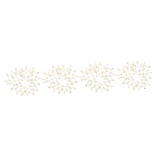 Beavorty 4 Stück Stirnband Aus Kristallperlen Haarschmuck Künstliche Perle Haarteil Hochzeitskleid Brautjungfer von Beavorty