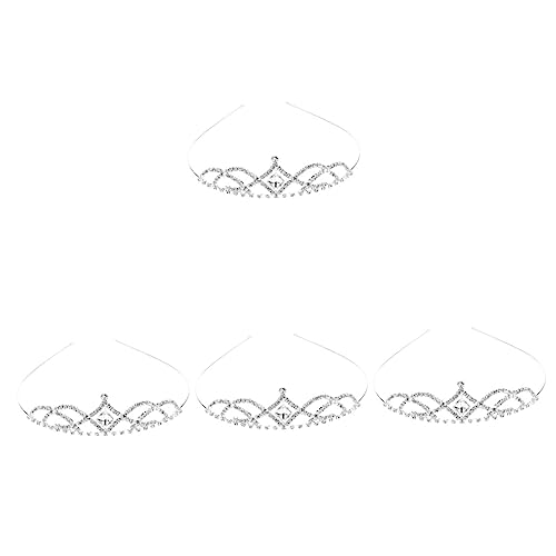Beavorty 4 Stück Krone Stirnband Kronen Für Frauen Tiara Für Mädchen Kronen Für Mädchen Kristalldekor Hochzeit Brautkrone Hochzeit Braut Tiara Kopfbedeckung Für Damen Frauenkrone Strass von Beavorty