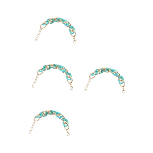 Beavorty 4 Stück Leopard Armband Damen Mehrlagig Vintage Punk Goth Schmuck Statement Curb Chain Beach Accessoire von Beavorty