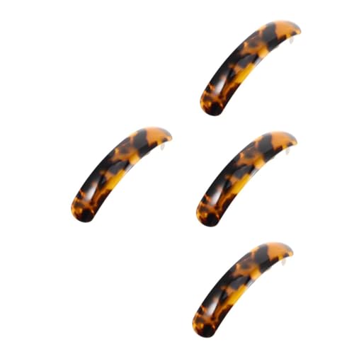 Beavorty 4 Stück Leopard Print Haarklammer mit Federspannung Rutschfeste Haarspange für Damen Stilvolle Vintage Haarclips für Sichere Hochsteckfrisuren bei Alltag Party und Hochzeit von Beavorty