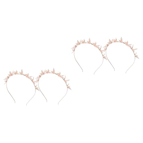 Beavorty 4 Stück Haarband aus Metall der Karneval Kopfbedeckung aus Metall Mardi Gra Haarbänder Tiara Kopfbedeckungen für Kinder Stereoskopischer Haarreif dreidimensional Stirnband von Beavorty