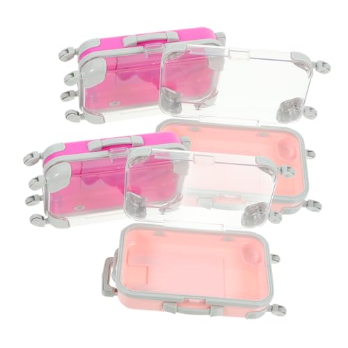 Beavorty 4 Stück Mini Makeup Case Organizer Tragbarer Falsche Wimpern Aufbewahrungskoffer mit Transparentem Deckel Kompakter Reise Make-up Organizer für Wimpernstreifen und Beauty Zubehör von Beavorty