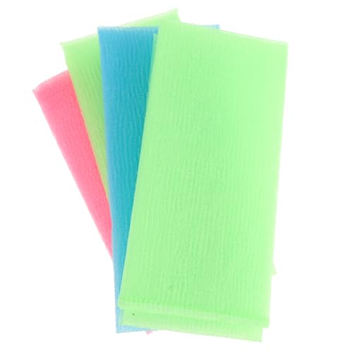 Beavorty 4 Stück Nylonhandtuch exfoliating towel schnelltrocknend handtuch schnell trocknendes handtuch Peelingtücher für den Körper Badehandtücher Peeling-Netz Handtuch zum Duschtuch von Beavorty