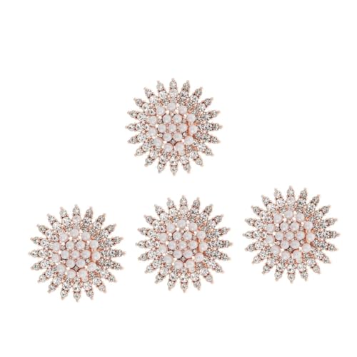 Beavorty 4 Stück Perlenbrosche Damen Eleganter Schalring Herbst Winter Anstecknadel Vielseitiger Schalclip für Pullover und Schals Langlebig Modischer Broschenstil von Beavorty