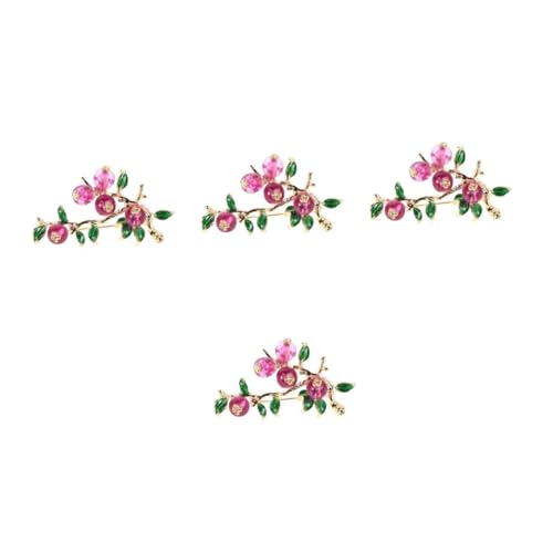 Beavorty 4 Stück Persimmon Brosche Damen Modisch Handgefertigt Langlebig Einzigartiges Design Vielseitiges Herbstaccessoire für Kleidung und Anzüge Frauen Mädchen von Beavorty