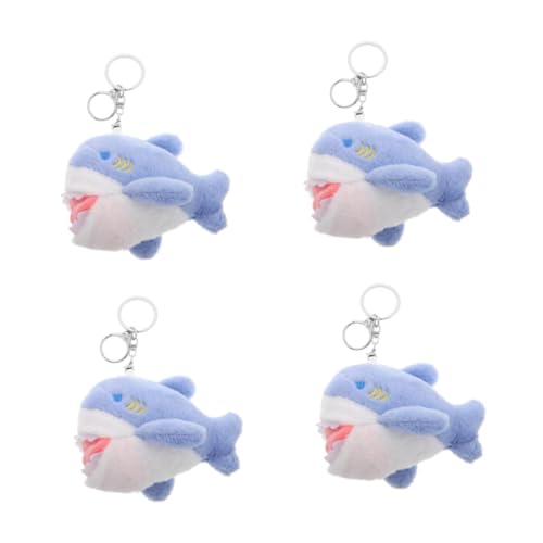 Beavorty 4 Stück Plüsch Schlüsselanhänger Wal Tier Charm Gefüllt mit Silbernem Karabiner Kuscheltier für Tasche Rucksack Handtasche Niedliches von Beavorty