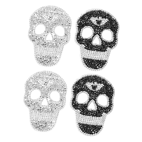Beavorty 4stücke Aufnäher Mit -strass-applikation Zum Aufbügeln Reparaturflicken Halloween-reparatur-applikation Für -kleidungsreparaturzubehör von Beavorty
