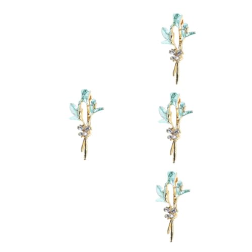 Beavorty 4 Stück Schmetterling Brosche mit Strassbesatz Zinklegierung Vielseitiger Schmuck für Damen Geeignet für Kleidung Taschen Hüte Stilvolle Anstecknadel für Besondere Anlässe von Beavorty