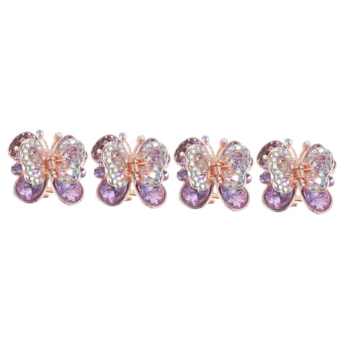 Beavorty 4 Stück Schmetterlings-Strass-Clip Haarspangen für Damen Haarspangen für Haare haarschmuck Haarspangen für langes Haar Schmetterlingsklauen-Clips Strasssteine von Beavorty