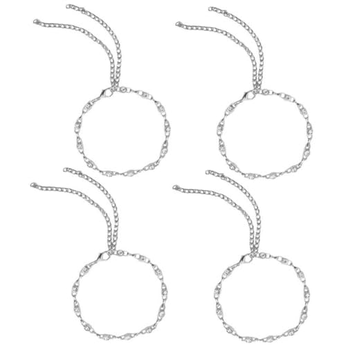 Beavorty 4 Stück Schuhkette Fersen Kette Verlust für High Heels Abnehmbare Schuhdekoration für Damen Stilvolles Design mit Funkelnden Strasssteinen von Beavorty