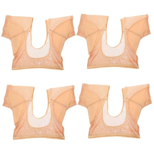 Beavorty 4 Stück Schweißpads unter den Achseln underarm sweat pad unterarm schweiß pads Achselschweiß-Unterwäsche Schweiß aufnehmen Schweißkissen Kleid Shirt Damen Weste Nylon von Beavorty