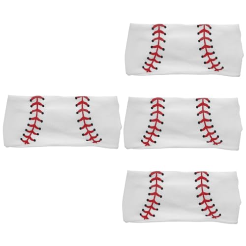 Beavorty 4 Stück Stirnband Haarband Haarschmuck für Frauen Softball-Stirnbänder für Männer Bandanas für Männer Haargummi Haarwickel Kopfschmuck für Damen Yoga Baseball Zubehör Kopfbedeckung von Beavorty