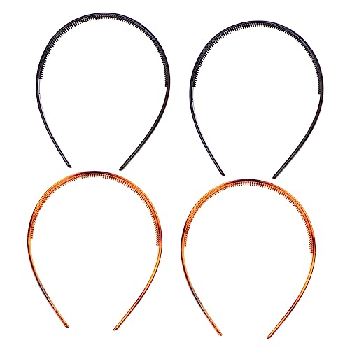 Beavorty 4 Stück Stirnband Zellulose-stirnbänder Dünn Zähne Kamm Haarband Haarbänder Für Damenhaar Haarbänder Für Frauen Haarschmuck Für Damen Acryl Haarnadel Elastizität Männer Und Frauen von Beavorty