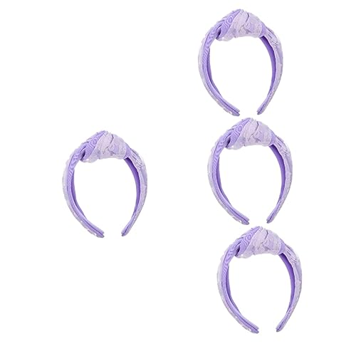 Beavorty 4 Stück Stirnband Haarschmuck Violett Wild Frau Gaze Requisiten von Beavorty