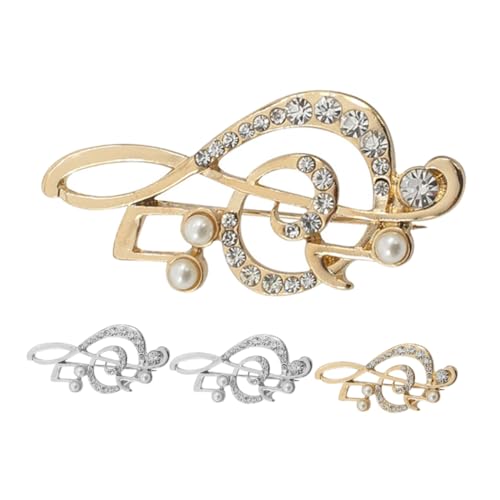 Beavorty 4stücke Musiknoten-schalnadel Aus Legierung Musikbrosche Für Schals Jacken Anzüge Formelle Anlässe Konzerte Partys Accessoire Für Musikliebhaber von Beavorty