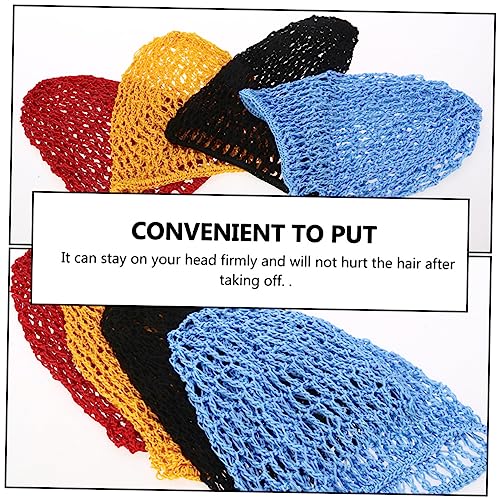 Beavorty 4 Stück Teiliges Damen Haarnetz aus Atmungsaktivem Mesh Elastisches Handgehäkeltes Haarnetz für Schlaf und Dusche Schützend Dehnbar für Haartypen Bequemes Haarschutznetz von Beavorty