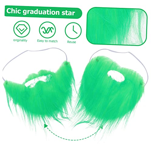 Beavorty 4 Stück Teiliges Grüne Fake Weichem Flanell Leicht und Atmungsaktiv Komfortabel für Patricks Day Kostüm als Irischer Kobold Cosplay für Herren und Damen von Beavorty