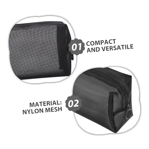 Beavorty 4stücke Netz-Kosmetiktasche Mit Reißverschluss Reise-Aufbewahrungstasche Aus Nylon Für Make-up-Pinsel Tragbare Duschtasche Reisetasche Für Damen Vielseitig Einsetzbar Für von Beavorty