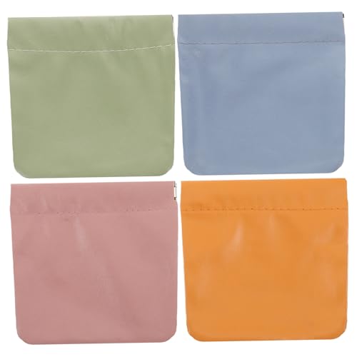 Beavorty 4stücke Druckknopf Beutel Aus Pu- Kleiner Make-up-Organizer Für Handtasche Mini-münztasche Aufbewahrungstasche Für Lippenstifthalter Tragbare Münzbeutel Für Handtasche von Beavorty