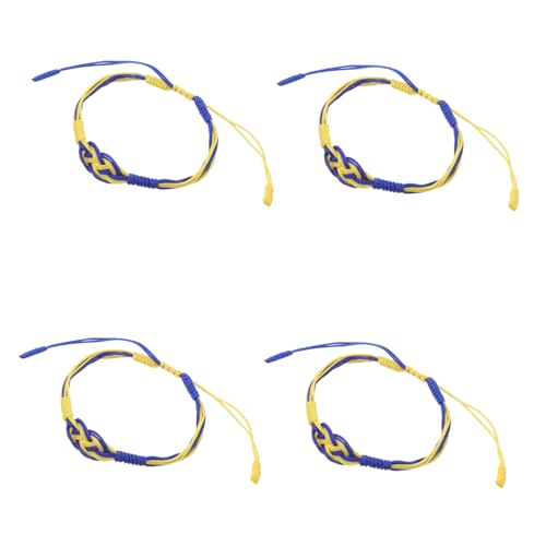 Beavorty 4stücke Teiliges Ukrainisches Geflochtenes Armband-set Verstellbar Schmuck Für Männer Frauen Unisex Alltagskleidung Und Feiern Handwerkliche Qualität Angenehmes Tragegefühl von Beavorty
