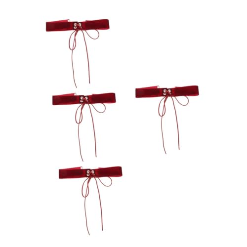 Beavorty 4 Stück Velvet Bowknot Choker Kette Kurz Verstellbar Goth Schmuck Party Hochzeit von Beavorty