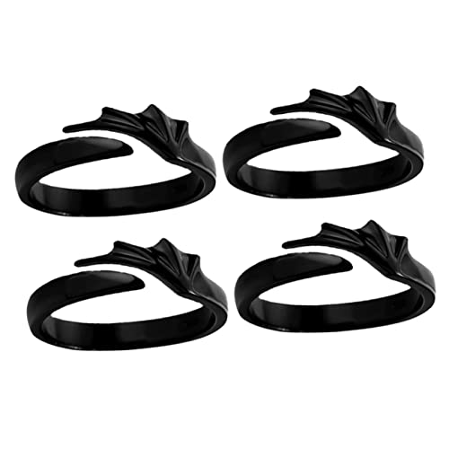Beavorty 4 Stück Verstellbare Partner Ringe für Damen und Herren Offene Freundschafts und Verlobungsringe Stilvolle Teufel Design Schmuckstücke zu Geburtstag Hochzeit Valentinstag von Beavorty