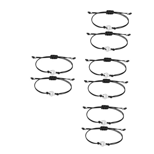 Beavorty 4 Stück Verstellbares Freundschaftsarmband mit Pfotenanhänger Handgefertigtes Makramee Saitenarmband für Frauen Männer und Teenager Langlebiges Hundememorial Schmuckstück für von Beavorty