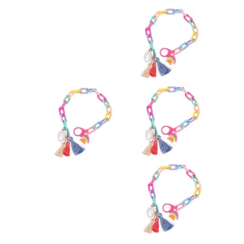 Beavorty 4 Stück Verstellbares Fußkettchen Damen Kettenanhänger Schmuck Kreatives Design Sommer Strand Accessoire Mode Fußkette von Beavorty