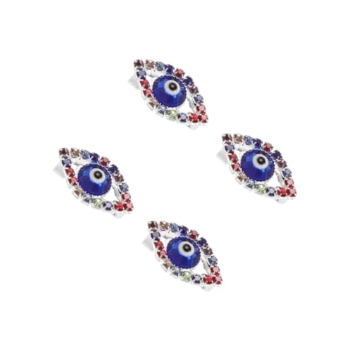 Beavorty 4 Stück Vintage Blaue Evil Eye Brosche mit Strasssteinen Retro Anstecknadel für Cardigans Schals und Kleidungsstücke Modischer Schmuck für Damen Langlebig und Vielseitig Einsetzbar von Beavorty