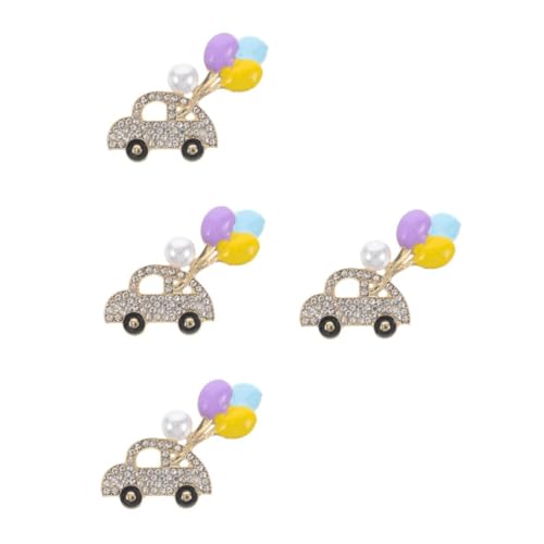 Beavorty 4 Stück Vintage Cartoon Brosche Niedlicher Ballon Lkw Anstecker Stilvoller Pin für Herren und Damen Vielseitiger Schmuck für Party Event und Kleidung von Beavorty
