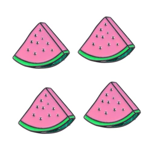 Beavorty 4 Stück Wassermelonen Brosche Robustem Legierungs Filigrane Verarbeitung Modisches Anstecknadel Accessoire für Kleidung Taschen Hüte für Damen und Herren von Beavorty