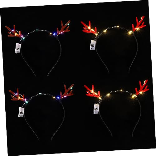 Beavorty Kostümzubehör 4 Stück Weihnachtliche Geweih-haarbänder Für Jungen Und Mädchen Kopfbedeckungen Für Damen von Beavorty