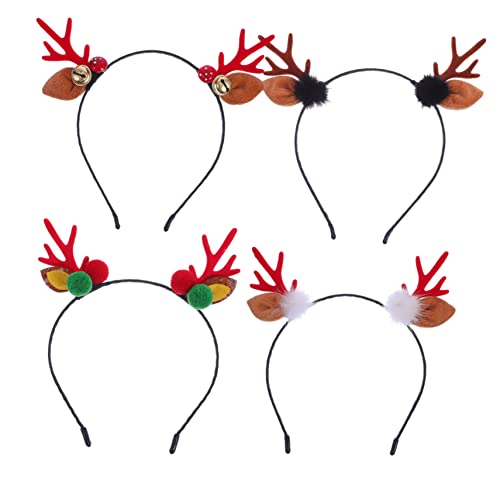Beavorty 4 Stück Weihnachtsstirnband kopfschmuck Elch Kopfbedeckung Ausgabekarte Acryl von Beavorty