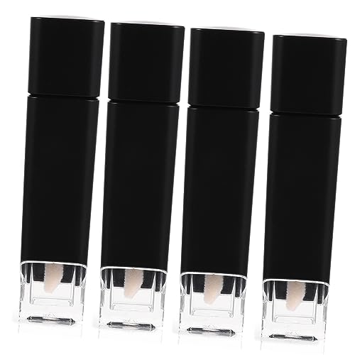 Beavorty 4 Stück leere lippenstifttube Mini-Lippenbalsam Lippenglasuren DIY Lipgloss nachfüllbarer Lippentubus Flasche Lippenbalsam für Frauen Quadrat Lippenstift Tube Werkzeug Container von Beavorty