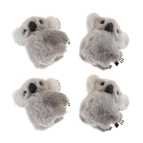 Beavorty 4 Stück Koala-plüschhaar Tier Plüsch Haarspange Diademe Für Mädchen Pailletten-haarschleifen Koala-haarspange Haarspangen Für Mädchen Kleinkind Zubehör Dreidimensional Lammwolle von Beavorty