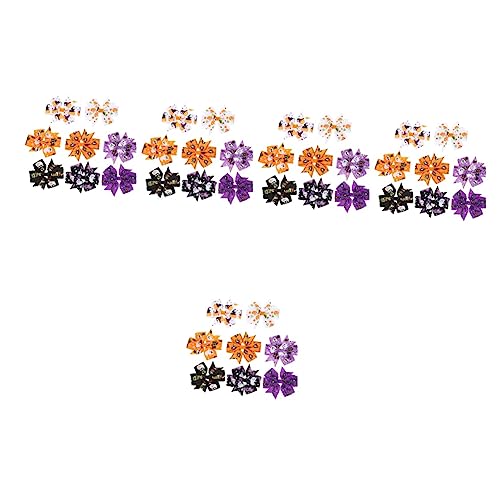 Beavorty 40 Stk Halloween-haarspangen Halloween-haarschleifen Für Mädchen Perlenschleifenclips Für Das Haar Halloween-bogen-haarnadel Haarschmuck Eisen Gerippter Gürtel Zubehör Kleine von Beavorty