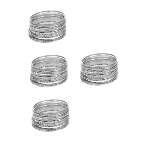 Beavorty 48 Stck. Teiliges Boho Mehrschicht Armreif Set Damen Vintage Chunky Silberfarbene Armbänder Stapelbar Alltag und Party Schmuck Beavorty 48 Stck. Teiliges Boho Mehrschicht Armreif Set Damen Vintage Chunky Silberfarbene Armbänder Stapelbar Alltag und Party Schmuck von Beavorty