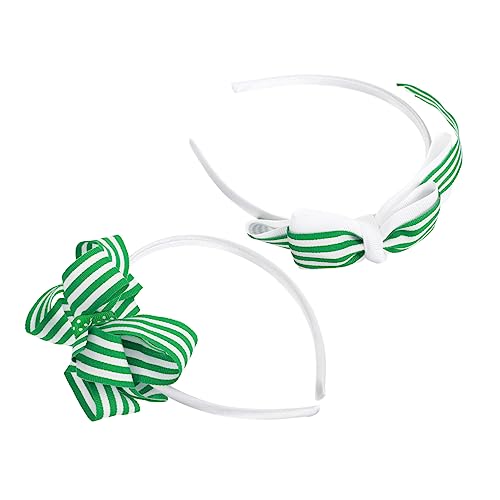 Beavorty 4 Stück St. Patricks Day Irisches Party-stirnband Patrick s Day Dekorationen St. Patrick Day Haarband Patricks Day Kopfschmuck Gründekor Kind Polyester Kopftaste Weiße Streifen von Beavorty