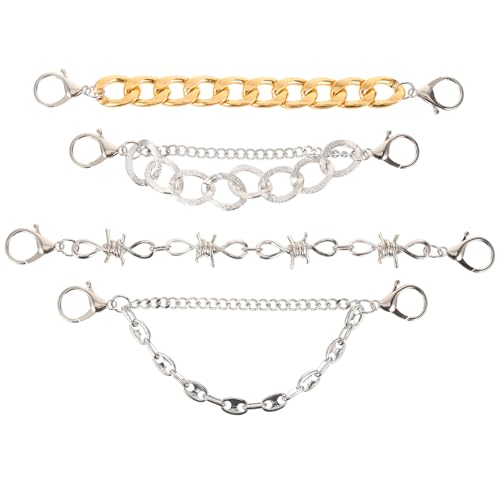 Beavorty 4Stücke Metall Schuhkette Personalisierte Schuhanhänger für Männer Frauen Langlebige Punk Schuhdekoration Einfach Anpassbar für Lochschuhe Cooles Design Beavorty 4Stücke Metall Schuhkette Personalisierte Schuhanhänger für Männer Frauen Langlebige Punk Schuhdekoration Einfach Anpassbar für Lochschuhe Cooles Design von Beavorty