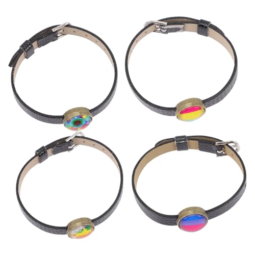 Beavorty 4Stücke Regenbogenarmbänder PU Teiliges Verstellbar Langlebig Stilvolle Handgelenkschmuck Für Damen Für Stolzfeiern Besondere Anlässe von Beavorty