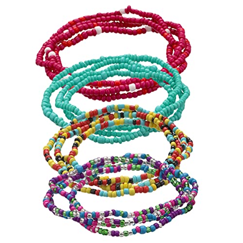 Beavorty 4stücke Taillenperlen Für Frauen Aus Glasperlen Bauchkette Zum Strand Elastische Körperschmuck-kette in Leuchtenden Farben Leicht Anzuziehen Beavorty 4stücke Taillenperlen Für Frauen Aus Glasperlen Bauchkette Zum Strand Elastische Körperschmuck-kette in Leuchtenden Farben Leicht Anzuziehen von Beavorty