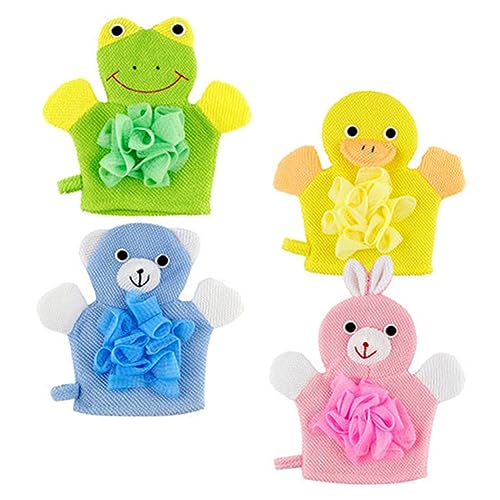 Beavorty Badetücher Kinder-badeschrubber Kleinkind-badehandschuhe Mit Kinder-duschhandschuh Im Cartoon-stil Baby-körperpeeling-handschuhe von Beavorty